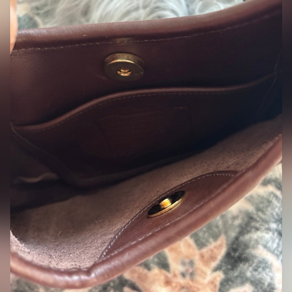 Vintage Coach Leather Ergo Mini 9027 Shoulder Bag Mahogany Small - Picture 5 of 7